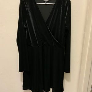 Black Velvet Skater Lined Dress